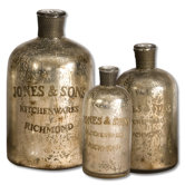 Kaho Jugs in Antique and Silver - Set of 3
