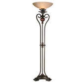Andra Torchiere Floor Lamp in Golden Bronze Metal
