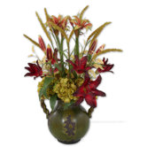 Daylilies in Tuscan Pottery Urn Planter