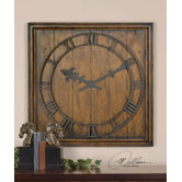 Garrison Wall Clock in Burnished Honey Pecan