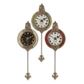 Monarch Weathered Laminated Clock (Set of 3)
