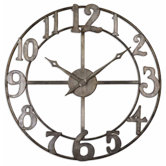 Delevan Clock in Antiqued Silver Leaf