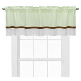 Metro Valance in Lime and Chocolate