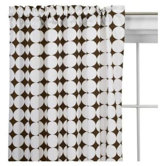 Reverse Dots Curtain Panel in White and Chocolate