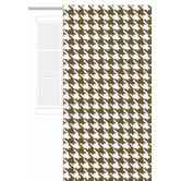 Metro Curtain Panel Houndstooth in White and Chocolate