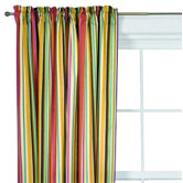 Dots and Stripes Spice Curtain Panel in Bright Multicolor