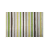Mod Dots/Stripes Green/Choco Stripes Crib Sheet