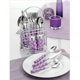 24-tlg. Besteckset "Candy" aus Chrom-Edelstahl 18/0 in Lila