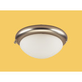 Design and Combine One Light Ceiling Fan Light Kit in Brushed Aluminium