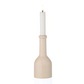 Wine Bottle Wood Candlestick