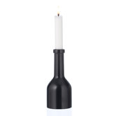 Wine Bottle Wood Candlestick