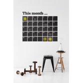 Calendar Wallsticker in Black