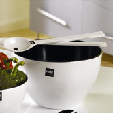23cm Salatbesteck "Mini" in Wei&szlig;