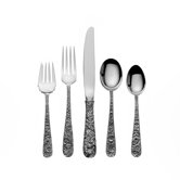 Repousse 5 Piece Flatware Set with Place Spoon