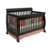 Kalani 4-in-1 Convertible Crib with Toddler Rail in Ebony