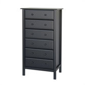 Jayden 6-Drawer Dresser in Ebony Black