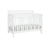 Emily 4-in-1 Convertible Crib with Toddler Rail in White