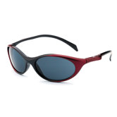 Sonnenbrille in Schwarz / Rot