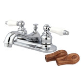 Elizabeth Centerset Faucet with Double Porcelain Lever Handles