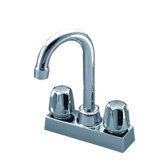 Double Handle Centerset Kitchen Faucet with Pop Up Drain