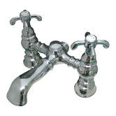 Hot Springs Double Handle Deck Mount Clawfoot Tub Faucet Trim Versailles Cross Handle