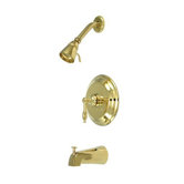 Volume Control Tub and Shower Faucet with Knight Lever Handles