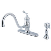 Heritage Singe Handle Centerset Kitchen Faucet with Buckingham Lever Handle