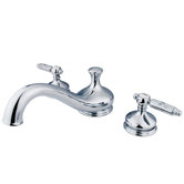 Hot Springs Double Handle Deck Mount Roman Tub Faucet Trim Georgian Lever Handle