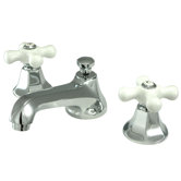 Metropolitan Widespread Bathroom Faucet with Double Porcelain Cross Handles