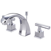 Widespread Bathroom Faucet with Double Lever Handles