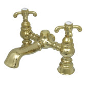 Hot Springs Double Handle Deck Mount Clawfoot Tub Faucet Trim Versailles Cross Handle