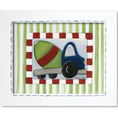 Transportation Cement Mixer Framed Giclee Wall Art