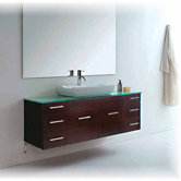 Biagio 56" Bathroom Vanity Set in Espresso