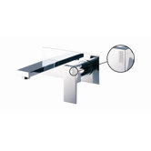 Brick Chic Wall Mounted Bathroom Sink Faucet with Single Lever