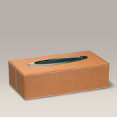 Natural Leather Tissue Box Cover