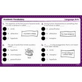 Hot Dots Academic Vocabulary Card Sets Grades 4-6