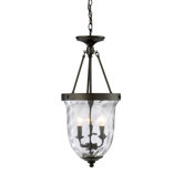 Yorkville Three Light Hanging Lantern in Oiled Bronze