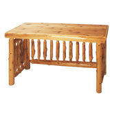 Traditional Cedar Log Standard Desk Office Suite