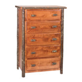 Hickory Five Drawer Chest