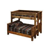 Barnwood Bunkbed with Built-In Ladder