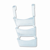 Unbreakable Three-Pocket Wall File Set with Hangers, A4/Letter, Clear