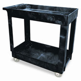 Commercial Service/Utility Cart, 2-Shelf, 16" Wide