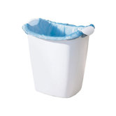 Rectangular Plastic Recycle Bag Wastebasket in White