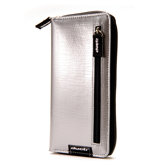 Double Zippered Wallet in Silver