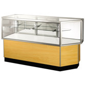 Streamline 38" x 68" Half Vision Corner Combination Showcase with Panel Back