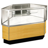Streamline 38" x 42" Half Vision Outside Corner Showcase with Panel Back