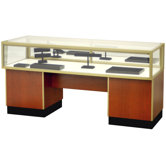 Streamline 38" x 70" Sit Down Jewelry Case with Mirror Back