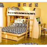 Sierra Twin over Full Space Saver L-Shaped Bunk Bed with Desk and Storage