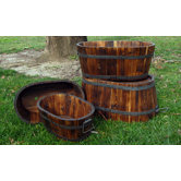 Oval Cedar Barrel (Set of 4)