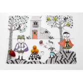 Hide and Seek Placemat in Black